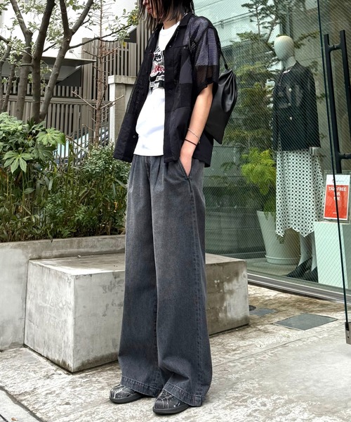 LOVELESS(ラブレス)の「2タックフェードバギーデニム(デニムパンツ・メンズ・ネイビー/ブラック・M/S/L)」の4枚目の写真
