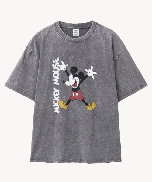 VTWO(ブイツー)の「ヴィンテージウォッシングジャンプ_ミッキー_ティーシャツ(GREY)(Tシャツ/カットソー・レディース・その他・MEDIUM/LARGE)」の2枚目の写真