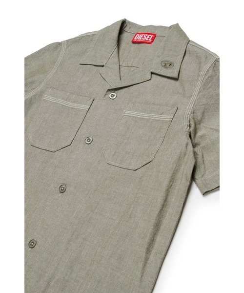 DIESEL（ディーゼル）の「キッズ 半袖シャツ CKEN（シャツ/ブラウス・キッズ・オフホワイト/カーキ・10Y/12Y/16Y/14Y/8Y/6Y）」の4枚目の写真