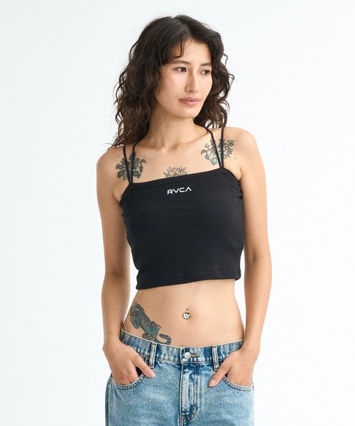 RVCA(ルーカ)の「RVCA ウィメンズ MINI RVCA TUBE TOP タンクトップ 【2026年春夏モデル】(タンクトップ・レディース・ホワイト/ブラック/ブラウン系その他・SMALL/MEDIUM/LARGE)」の2枚目の写真
