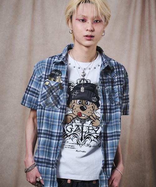 GALFY(ガルフィー)の「【GALFY/ガルフィー】爆アゲ↑↑チェックシャツ(シャツ/ブラウス・メンズ・レッド/ブラック/ブルー・M/L/XL)」の19枚目の写真