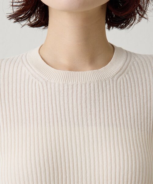 Whim Gazette（ウィムガゼット）の「ホールガーメントRIBプルオーバー（ニット/セーター・レディース・アイボリー/ネイビー・FREE）」の13枚目の写真