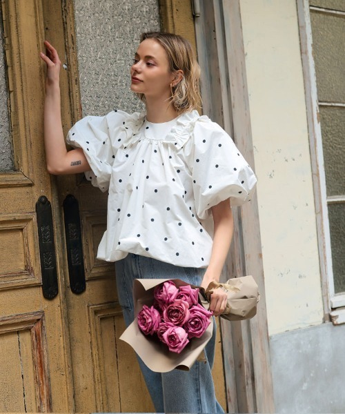 DONOBAN（ドノバン）の「フェアリーブラウス（シャツ/ブラウス・レディース・ホワイト系/ブラック/ホワイト・ONE SIZE）」の7枚目の写真