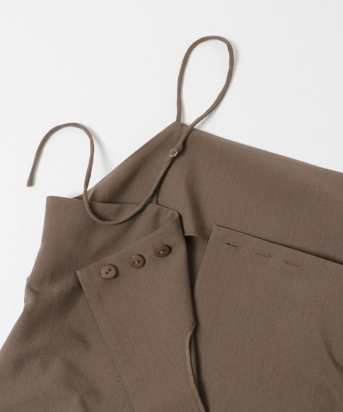 KBF（ケイビーエフ）の「ドレープキャミソールSETパンツ（セットアップ・レディース・ブラウン/ベージュ/ブラック・ONE）」の5枚目の写真
