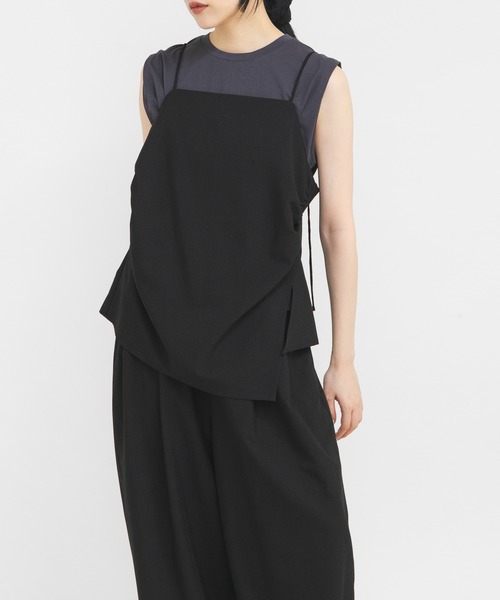 KBF（ケイビーエフ）の「ドレープキャミソールSETパンツ（セットアップ・レディース・ブラウン/ベージュ/ブラック・ONE）」の14枚目の写真