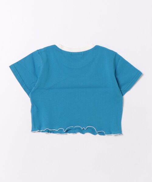 URBAN CHERRY(アーバンチェリー)の「【綿100%/吸水速乾】ハートエンジェルラメプリントカットクロップドTシャツ(Tシャツ/カットソー・キッズ・ホワイト/ブラック/ブルー・150cm/140cm/130cm/120cm/110cm)」の17枚目の写真