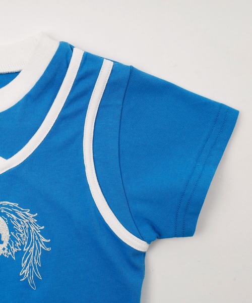 URBAN CHERRY(アーバンチェリー)の「【綿100%/吸水速乾】ハートエンジェルラメプリントカットクロップドTシャツ(Tシャツ/カットソー・キッズ・ホワイト/ブラック/ブルー・150cm/140cm/130cm/120cm/110cm)」の7枚目の写真