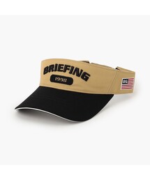 BRIEFING（ブリーフィング）の「【BRIFING GOLF／ブリーフィングゴルフ】MEN'S COLLEGE LOGO VISOR（サンバイザー）」