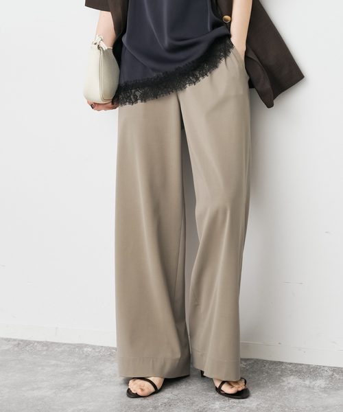 Spick & Span(スピックアンドスパン)の「《新色有り / 追加》ドライストレッチイージーパンツ(スラックス・レディース・ベージュ/ブラウン/ブラック・40/38/36/34)」の3枚目の写真