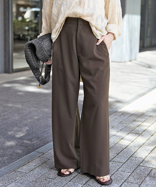 Spick & Span(スピックアンドスパン)の「《新色有り / 追加》ドライストレッチイージーパンツ(スラックス・レディース・ベージュ/ブラウン/ブラック・40/38/36/34)」の2枚目の写真