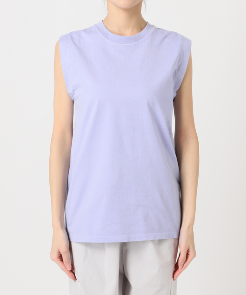 CALMER(カルメール)の「NATURAL DYE SLEEVELESS / ナチュラルダイスリーブレス(その他トップス・レディース・チャコールグレー/サックスブルー/ホワイト・2/1)」の4枚目の写真