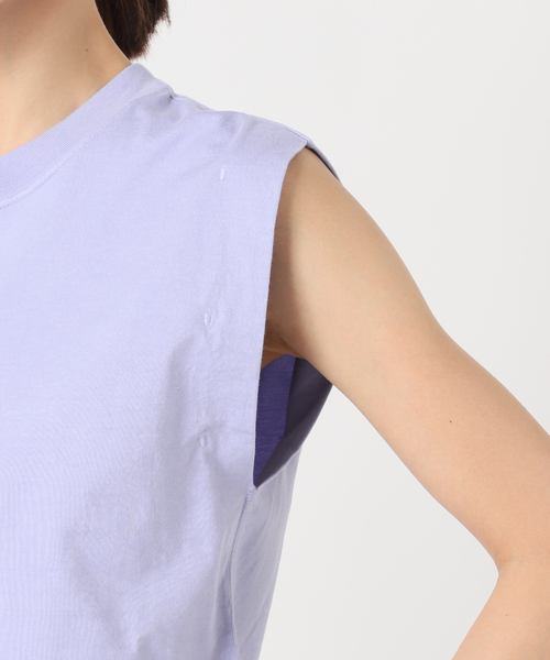 CALMER(カルメール)の「NATURAL DYE SLEEVELESS / ナチュラルダイスリーブレス(その他トップス・レディース・チャコールグレー/サックスブルー/ホワイト・2/1)」の8枚目の写真