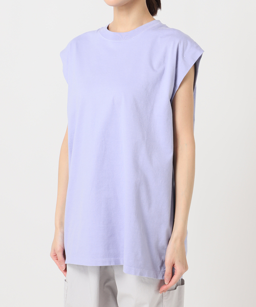 CALMER(カルメール)の「NATURAL DYE SLEEVELESS / ナチュラルダイスリーブレス(その他トップス・レディース・チャコールグレー/サックスブルー/ホワイト・2/1)」の13枚目の写真