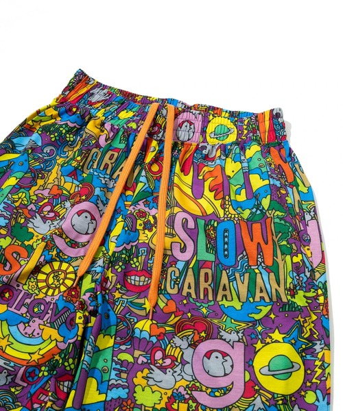 go slow caravan(ゴースローキャラバン)の「ガラガラ イージーワイドパンツ W(その他パンツ・レディース・アイボリー/ブラック系その他2/パープル系その他/オレンジ/ブラック・FREE)」の6枚目の写真