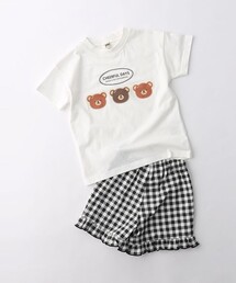 DRC branshes（ディーアールシーブランシェス）の「【WEB限定/DRC】ギンガムフリル半袖パジャマ（ルームウェア/パジャマ）」