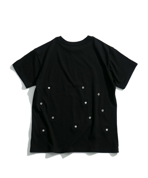 Starting Over(スターティングオーバー)の「マルチスナップボタン ショート丈 半袖Tシャツ / ギミック テック クロップドT【ユニセックス】(Tシャツ/カットソー・メンズ・ブラック/カーキブラウン/チャコール・M/L)」の10枚目の写真