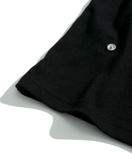Starting Over(スターティングオーバー)の「マルチスナップボタン ショート丈 半袖Tシャツ / ギミック テック クロップドT【ユニセックス】(Tシャツ/カットソー・メンズ・ブラック/カーキブラウン/チャコール・M/L)」の14枚目の写真