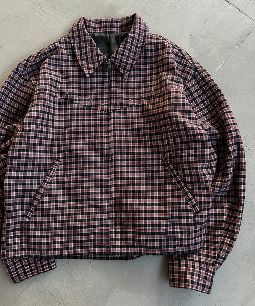 kutir(クティール)の「CROPPED STUDDED CHECKED SHIRT JACKET/クロップドスタッズチェックシャツジャケット(ブルゾン・メンズ・ブラック/ベージュ/レッド・MEDIUM/LARGE)」の10枚目の写真