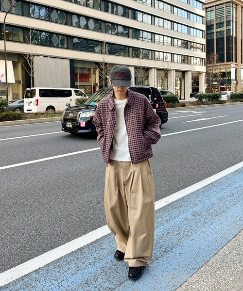 kutir(クティール)の「CROPPED STUDDED CHECKED SHIRT JACKET/クロップドスタッズチェックシャツジャケット(ブルゾン・メンズ・ブラック/ベージュ/レッド・MEDIUM/LARGE)」の13枚目の写真