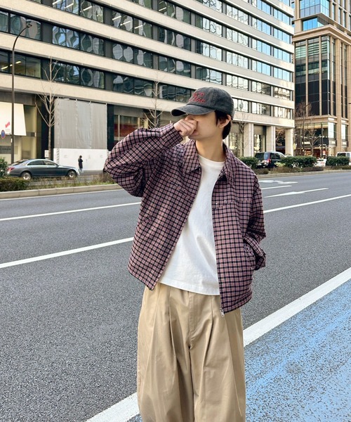 kutir(クティール)の「CROPPED STUDDED CHECKED SHIRT JACKET/クロップドスタッズチェックシャツジャケット(ブルゾン・メンズ・ブラック/ベージュ/レッド・MEDIUM/LARGE)」の14枚目の写真