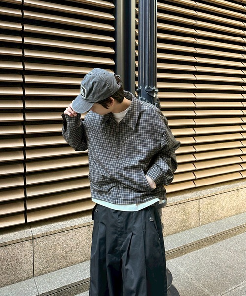 kutir(クティール)の「CROPPED STUDDED CHECKED SHIRT JACKET/クロップドスタッズチェックシャツジャケット(ブルゾン・メンズ・ブラック/ベージュ/レッド・MEDIUM/LARGE)」の21枚目の写真