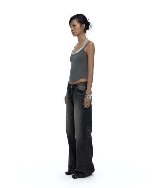 KASHIKO(カシコ)の「Nessa Lace Top Gray(Tシャツ/カットソー・レディース・その他・FREE)」の3枚目の写真