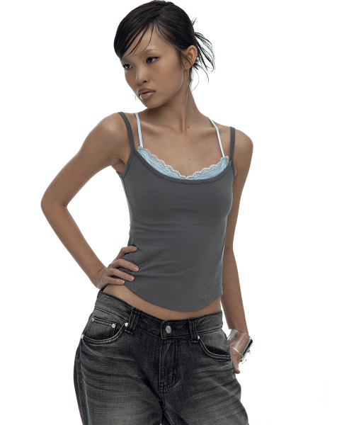 KASHIKO(カシコ)の「Nessa Lace Top Gray(Tシャツ/カットソー・レディース・その他・FREE)」の8枚目の写真