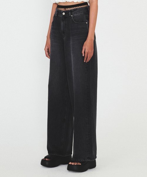 DIAGONAL(ダイアゴナル)の「BASIC WASHING DENIM PANTS (black)(デニムパンツ・レディース・その他・SMALL/MEDIUM)」の7枚目の写真