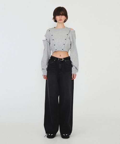 DIAGONAL(ダイアゴナル)の「BASIC WASHING DENIM PANTS (black)(デニムパンツ・レディース・その他・SMALL/MEDIUM)」の4枚目の写真
