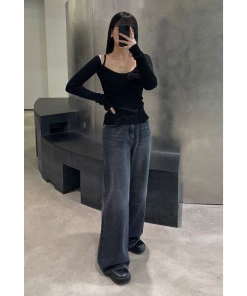 DIAGONAL(ダイアゴナル)の「BASIC WASHING DENIM PANTS (black)(デニムパンツ・レディース・その他・SMALL/MEDIUM)」の13枚目の写真