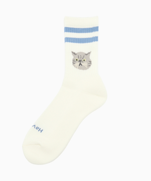 ROSTER SOX（ロスターソックス）の「ROSTER SOX / ロスターソックス CAT（ソックス/靴下・メンズ・ブルー/オレンジ/グリーン・MEDIUM/SMALL）」の2枚目の写真