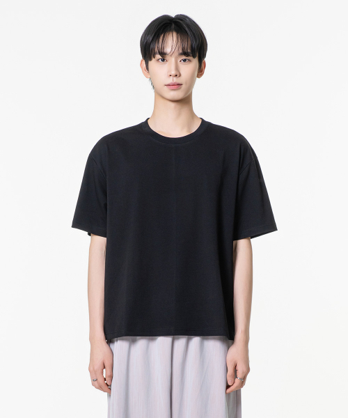 MOZMOZ(モズモズ)の「クロップフィットソロナクーリング機能性バックカット無地半袖Tシャツブラック(Tシャツ/カットソー・レディース・その他・1/2/3)」の1枚目の写真