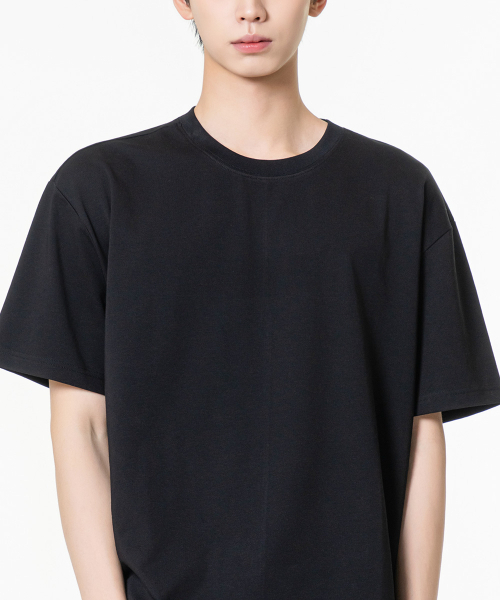 MOZMOZ(モズモズ)の「クロップフィットソロナクーリング機能性バックカット無地半袖Tシャツブラック(Tシャツ/カットソー・レディース・その他・1/2/3)」の4枚目の写真