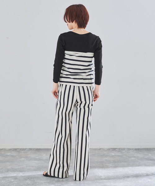 IENA(イエナ)の「オーガニックフライス7分袖プルオーバー(Tシャツ/カットソー・レディース・ブラウン/ホワイト/ブラック・FREE)」の9枚目の写真