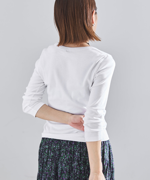 IENA(イエナ)の「オーガニックフライス7分袖プルオーバー(Tシャツ/カットソー・レディース・ブラウン/ホワイト/ブラック・FREE)」の13枚目の写真