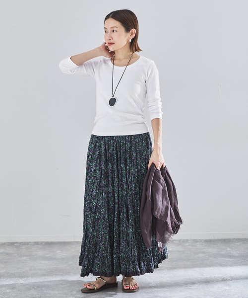 IENA(イエナ)の「オーガニックフライス7分袖プルオーバー(Tシャツ/カットソー・レディース・ブラウン/ホワイト/ブラック・FREE)」の15枚目の写真
