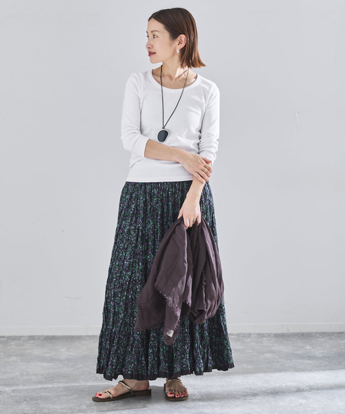 IENA(イエナ)の「オーガニックフライス7分袖プルオーバー(Tシャツ/カットソー・レディース・ブラウン/ホワイト/ブラック・FREE)」の16枚目の写真
