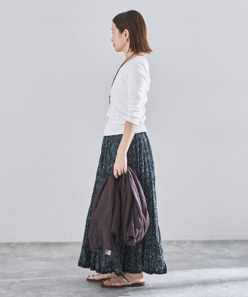 IENA(イエナ)の「オーガニックフライス7分袖プルオーバー(Tシャツ/カットソー・レディース・ブラウン/ホワイト/ブラック・FREE)」の17枚目の写真