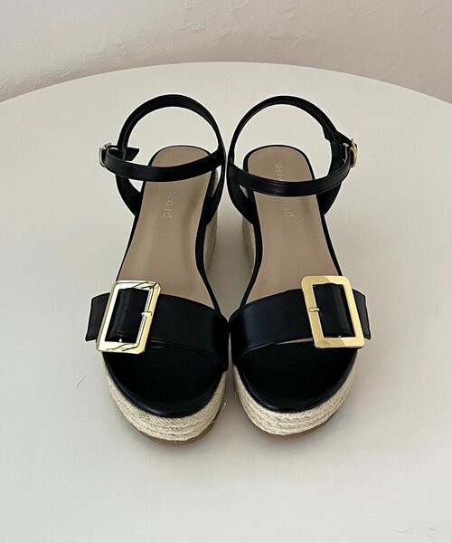 prose verse（プロズヴェール）の「バックルベルトジュート厚底サンダル（サンダル・レディース・ブラウン/ブラック・LARGE/SMALL/X-LARGE/MEDIUM）」の3枚目の写真