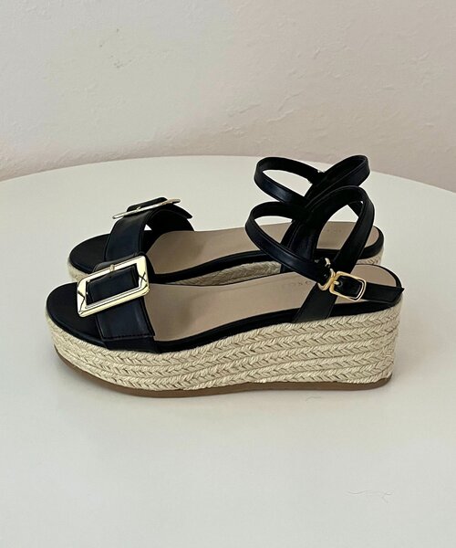 prose verse（プロズヴェール）の「バックルベルトジュート厚底サンダル（サンダル・レディース・ブラウン/ブラック・LARGE/SMALL/X-LARGE/MEDIUM）」の4枚目の写真