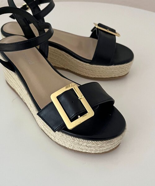 prose verse（プロズヴェール）の「バックルベルトジュート厚底サンダル（サンダル・レディース・ブラウン/ブラック・LARGE/SMALL/X-LARGE/MEDIUM）」の6枚目の写真