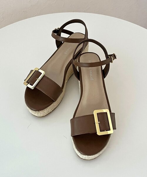 prose verse（プロズヴェール）の「バックルベルトジュート厚底サンダル（サンダル・レディース・ブラウン/ブラック・LARGE/SMALL/X-LARGE/MEDIUM）」の7枚目の写真