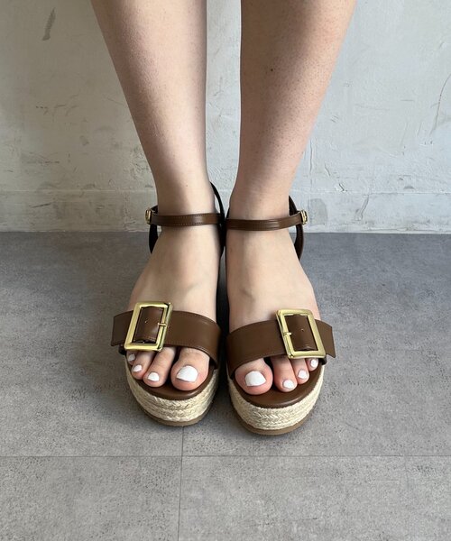 prose verse（プロズヴェール）の「バックルベルトジュート厚底サンダル（サンダル・レディース・ブラウン/ブラック・LARGE/SMALL/X-LARGE/MEDIUM）」の10枚目の写真