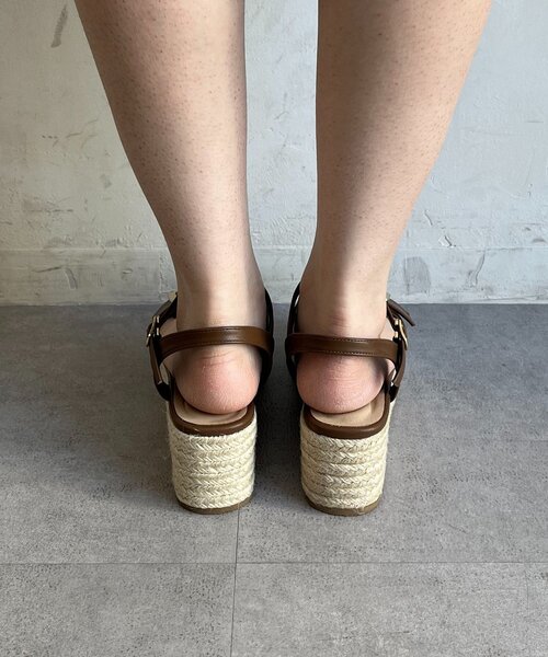 prose verse（プロズヴェール）の「バックルベルトジュート厚底サンダル（サンダル・レディース・ブラウン/ブラック・LARGE/SMALL/X-LARGE/MEDIUM）」の12枚目の写真