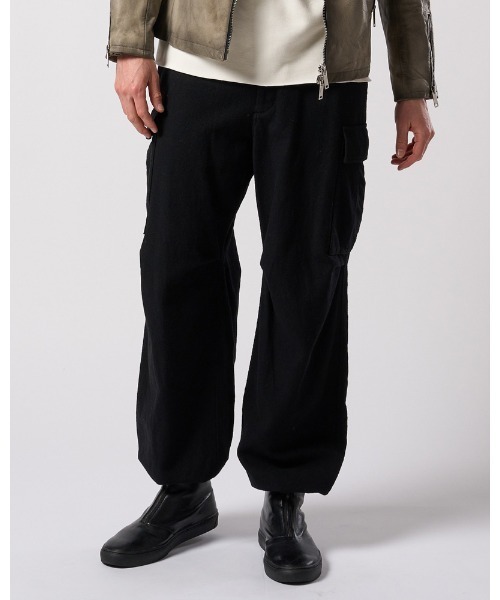 wjk(ダヴルジェイケイ)の「natural blend wool easy cargo(カーゴパンツ・メンズ・ブラック/ブラック系その他・SMALL/MEDIUM/LARGE/X-LARGE)」の11枚目の写真
