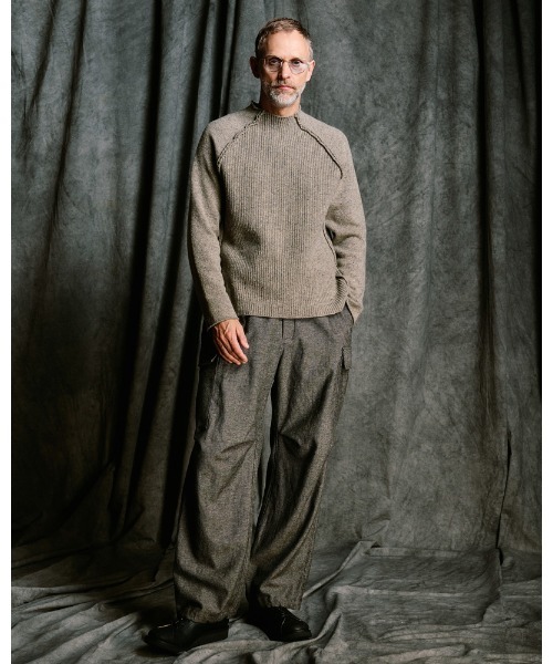 wjk(ダヴルジェイケイ)の「natural blend wool easy cargo(カーゴパンツ・メンズ・ブラック/ブラック系その他・SMALL/MEDIUM/LARGE/X-LARGE)」の13枚目の写真