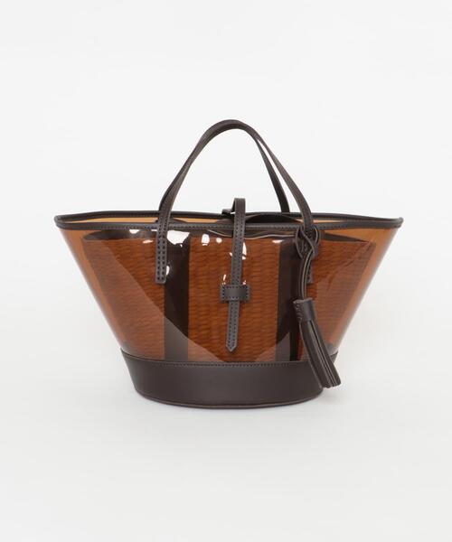 URBAN RESEARCH(アーバンリサーチ)の「マルチウェイクリアトートバッグ(かごバッグ・レディース・ブラウン/ブラック・-)」の8枚目の写真