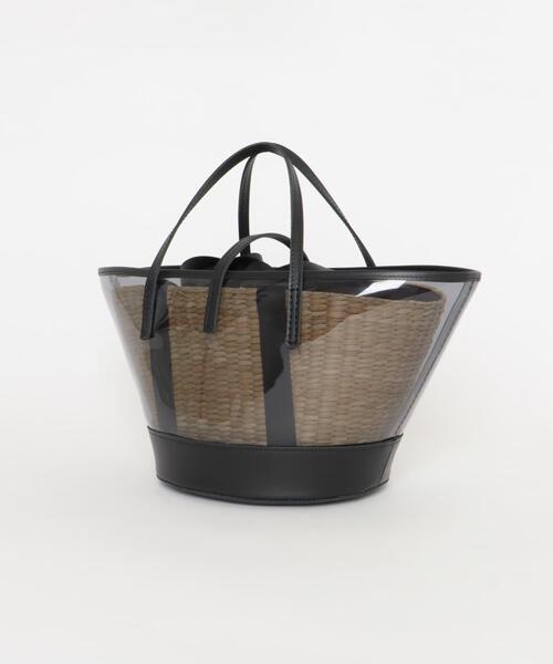 URBAN RESEARCH(アーバンリサーチ)の「マルチウェイクリアトートバッグ(かごバッグ・レディース・ブラウン/ブラック・-)」の11枚目の写真
