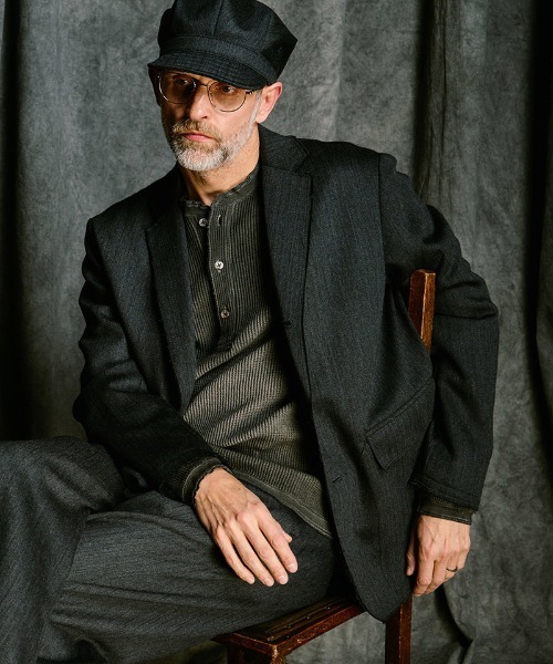 wjk（ダヴルジェイケイ）の「mlt5659- waffle henley L-S ヘンリーネックカットソー(7140 wf19j)（Tシャツ/カットソー・メンズ・ブラック/チャコールグレー/ホワイト・S/M/L/XL）」の10枚目の写真