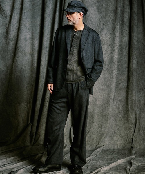 wjk（ダヴルジェイケイ）の「mlt5659- waffle henley L-S ヘンリーネックカットソー(7140 wf19j)（Tシャツ/カットソー・メンズ・ブラック/チャコールグレー/ホワイト・S/M/L/XL）」の12枚目の写真